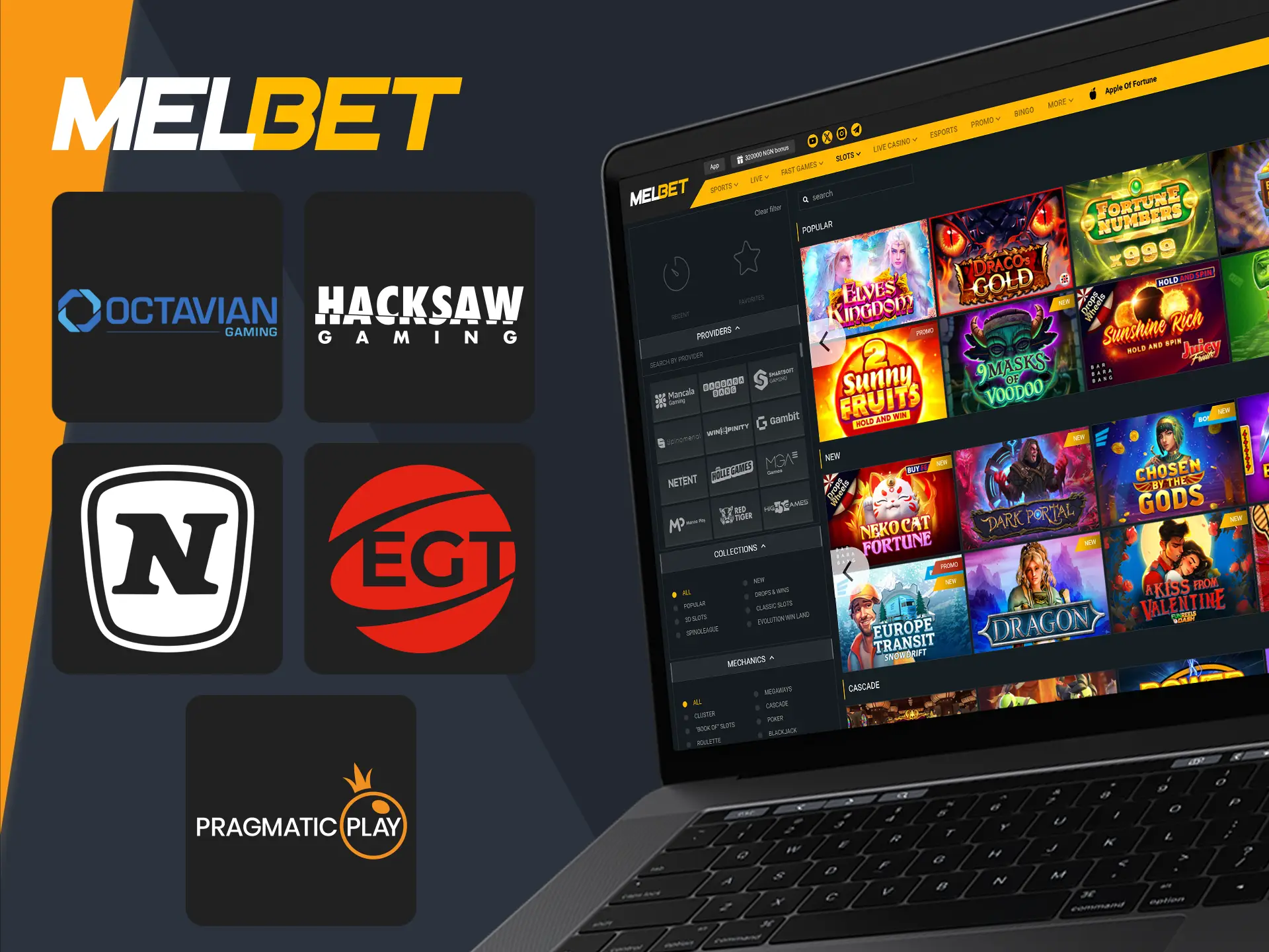 Melbet offers a premium selection of games and slots sourced from the world's top developers.