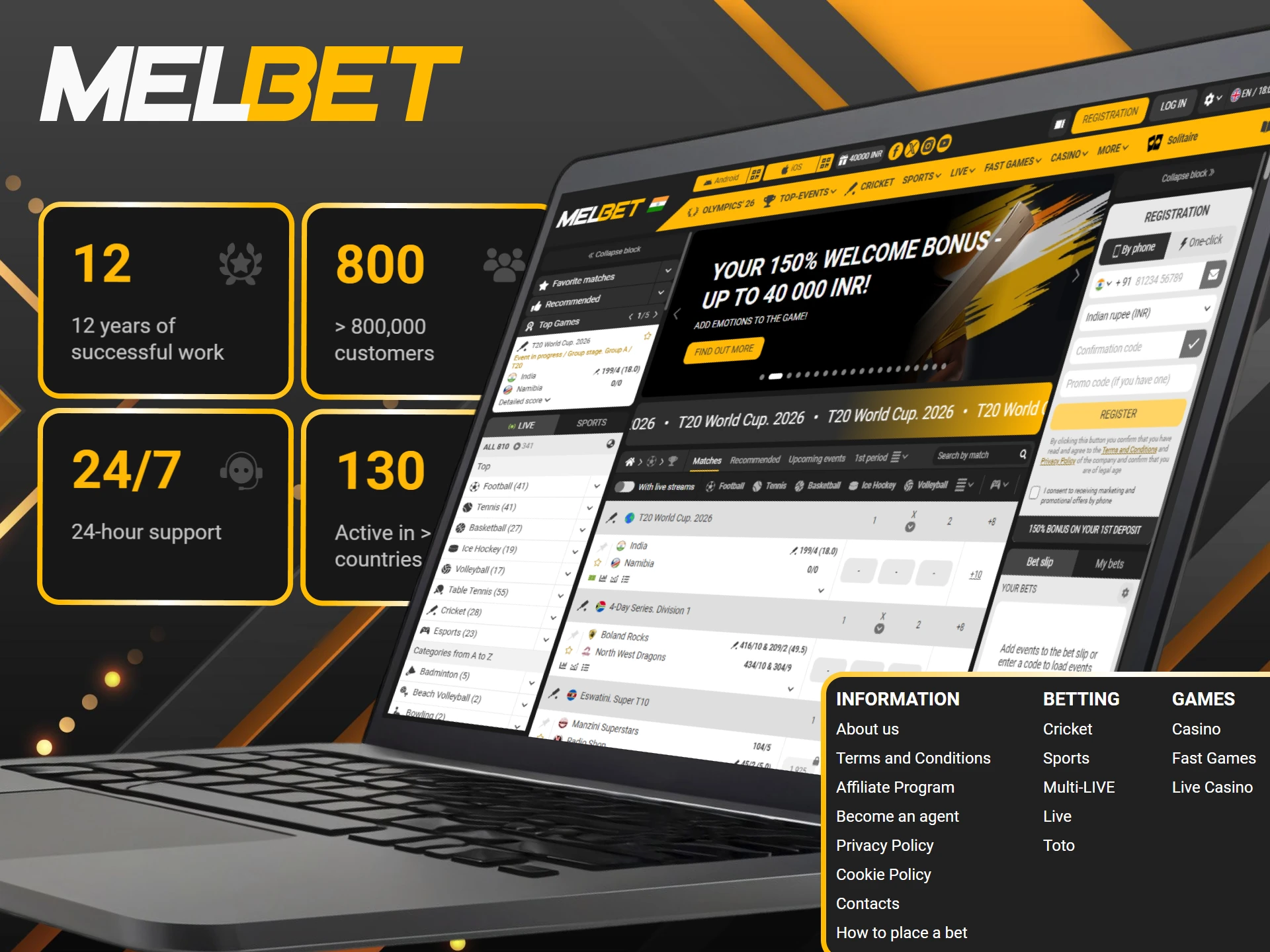 Get all the official details about the Melbet betting company to kickstart your journey.