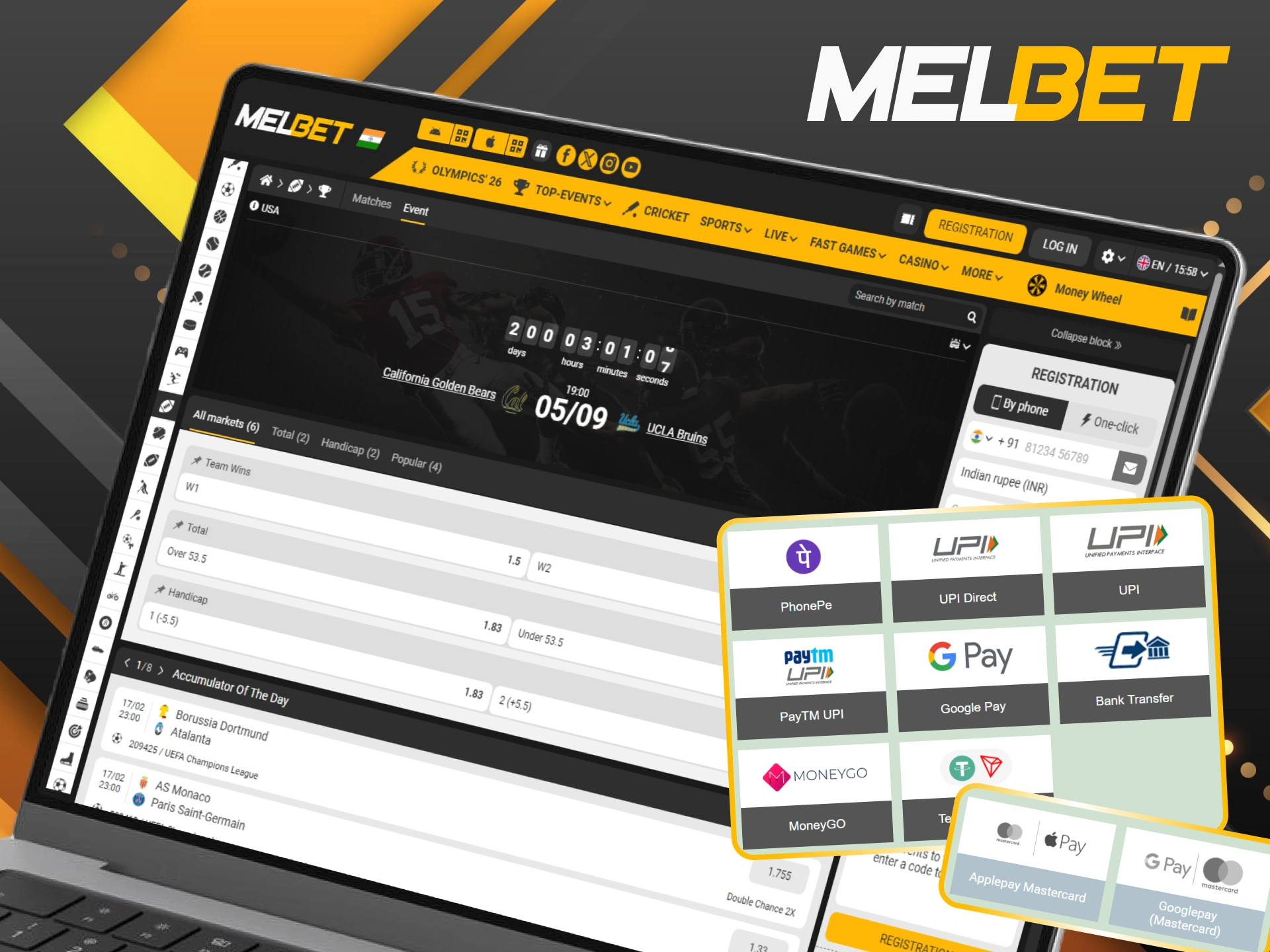 Top up your Melbet account using a variety of convenient, India-specific payment methods.