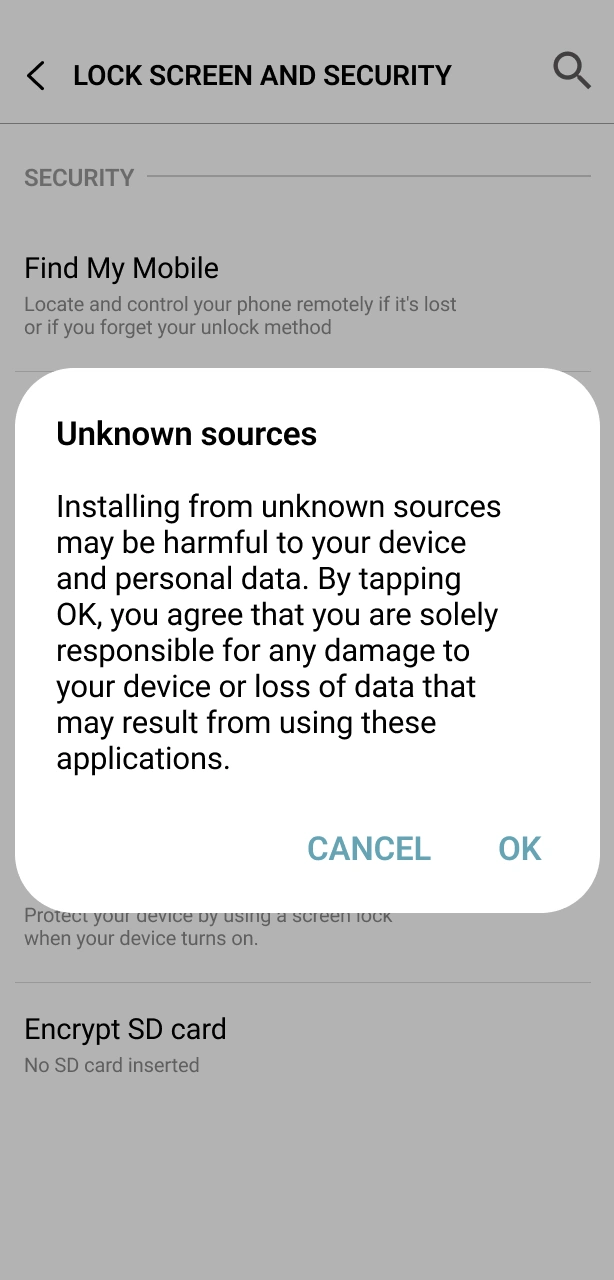 To proceed with the Melbet installation, simply enable 'Unknown Sources' within your Android device's security menu.