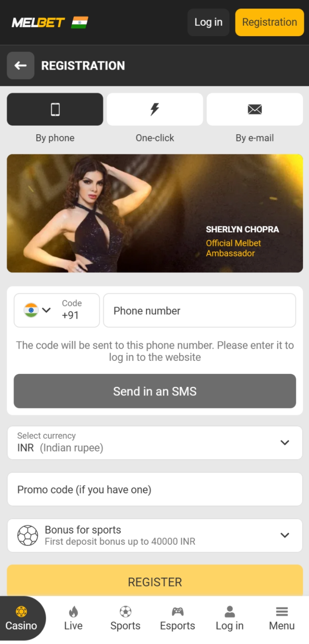 Check out the Melbet sign-up page, where Indian users can choose the fastest registration method, including one-click sign-up or phone verification.