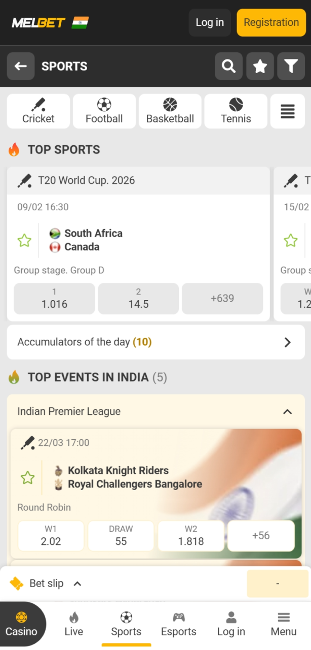Explore a massive sportsbook featuring the biggest events in Cricket, Football, Kabaddi, and more.