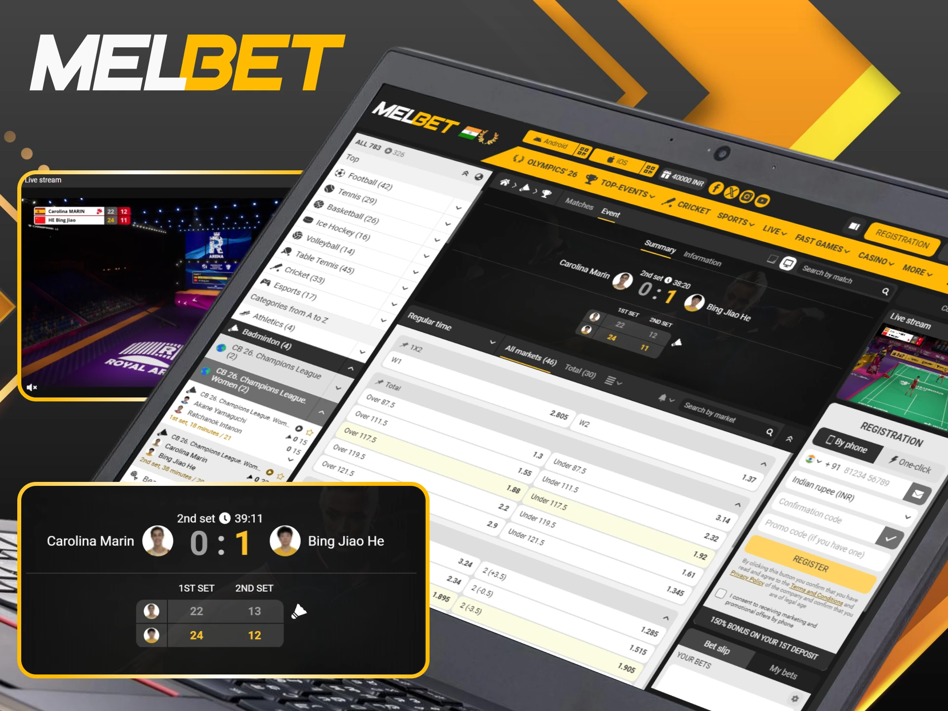 Feel the intensity of every rally and turn your badminton insights into instant wins with Melbet live betting.