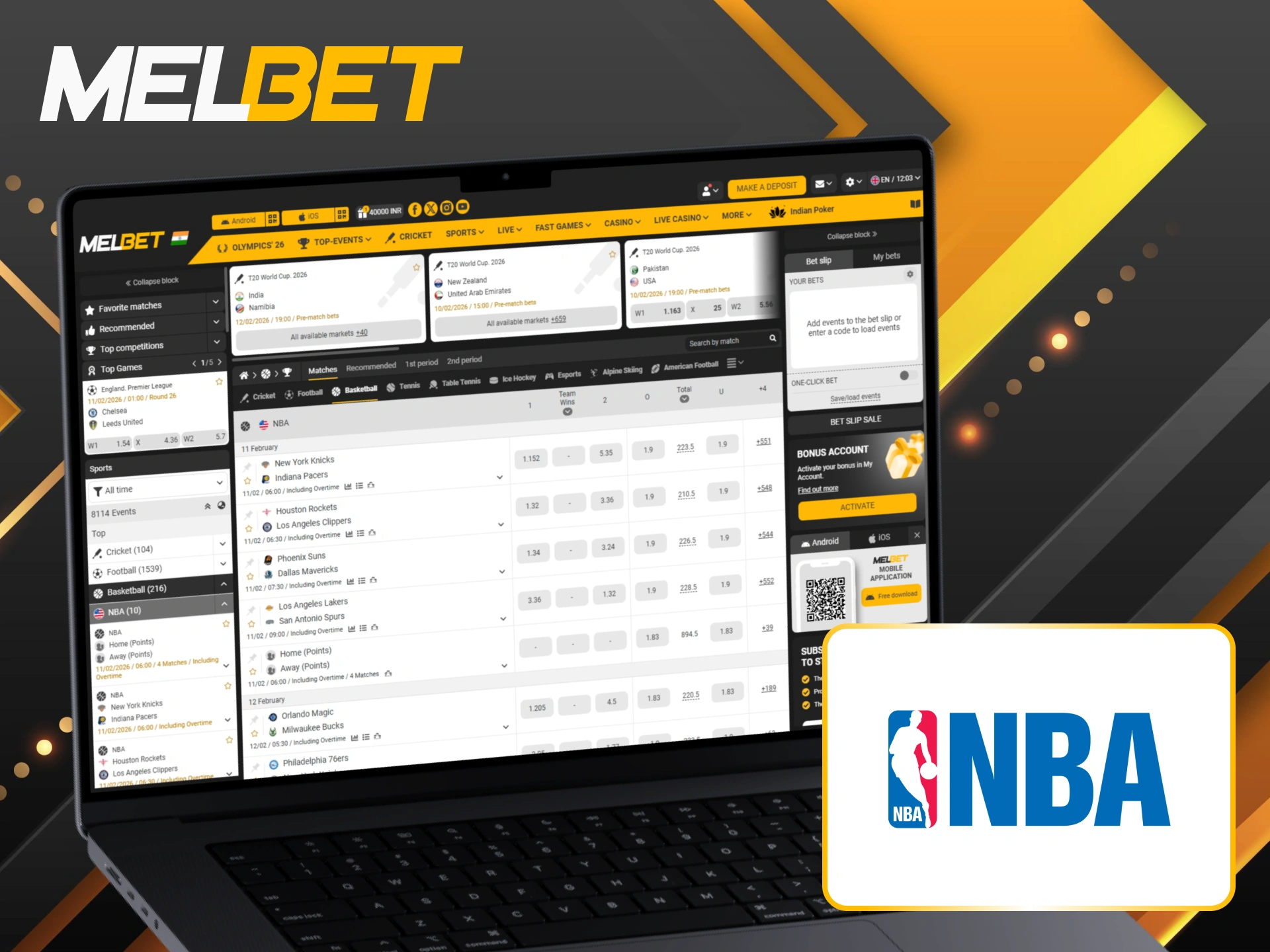 Catch up on the latest NBA highlights and start your basketball betting journey with Melbet.
