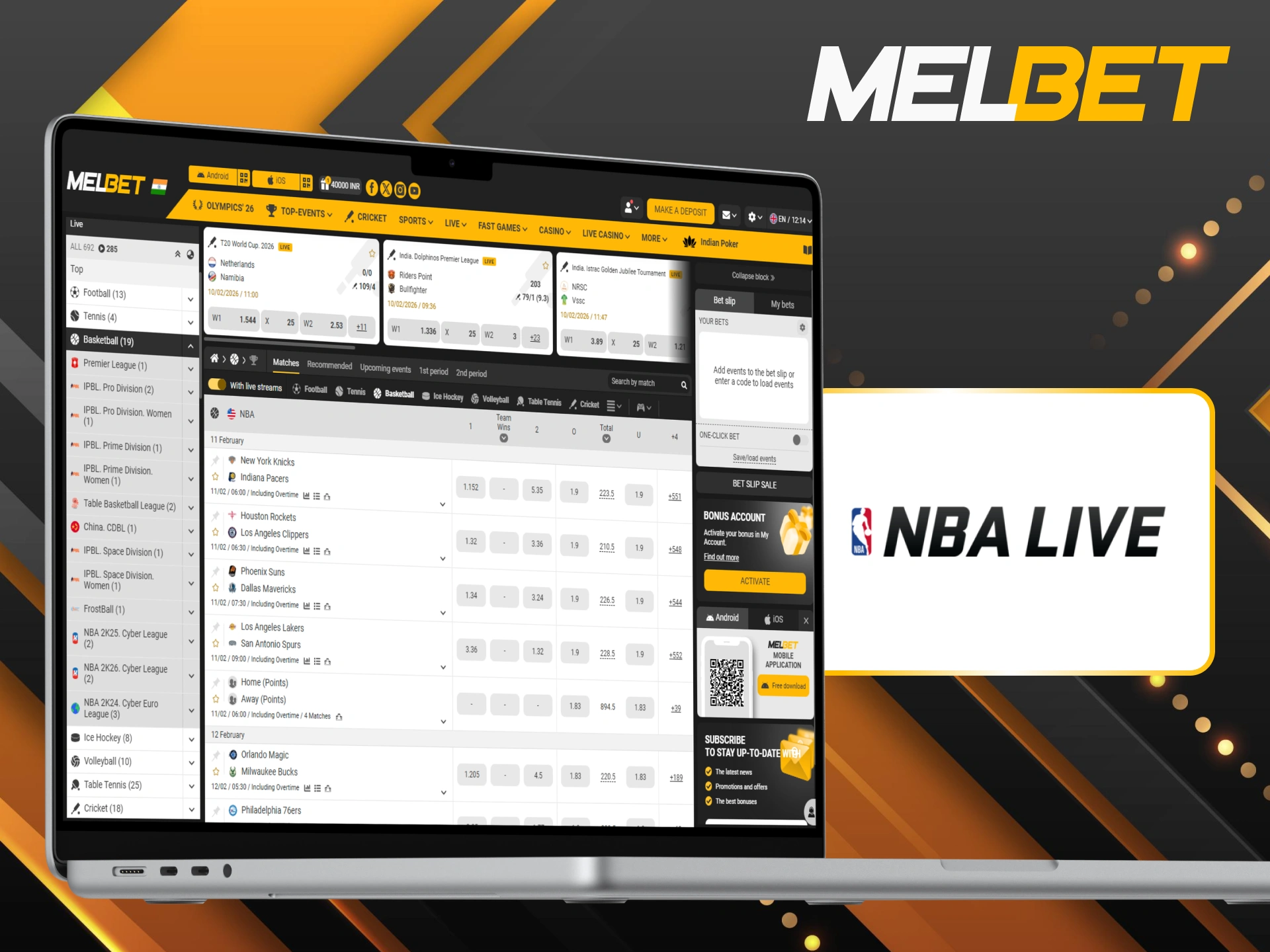 Experience the thrill of NBA live betting and win big at Melbet.