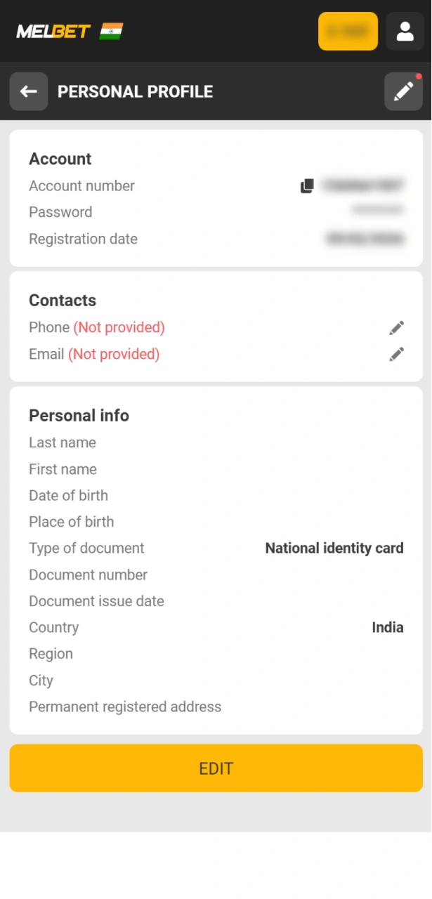 Make sure your Melbet profile is complete with all personal details to ensure you are eligible for rewards.