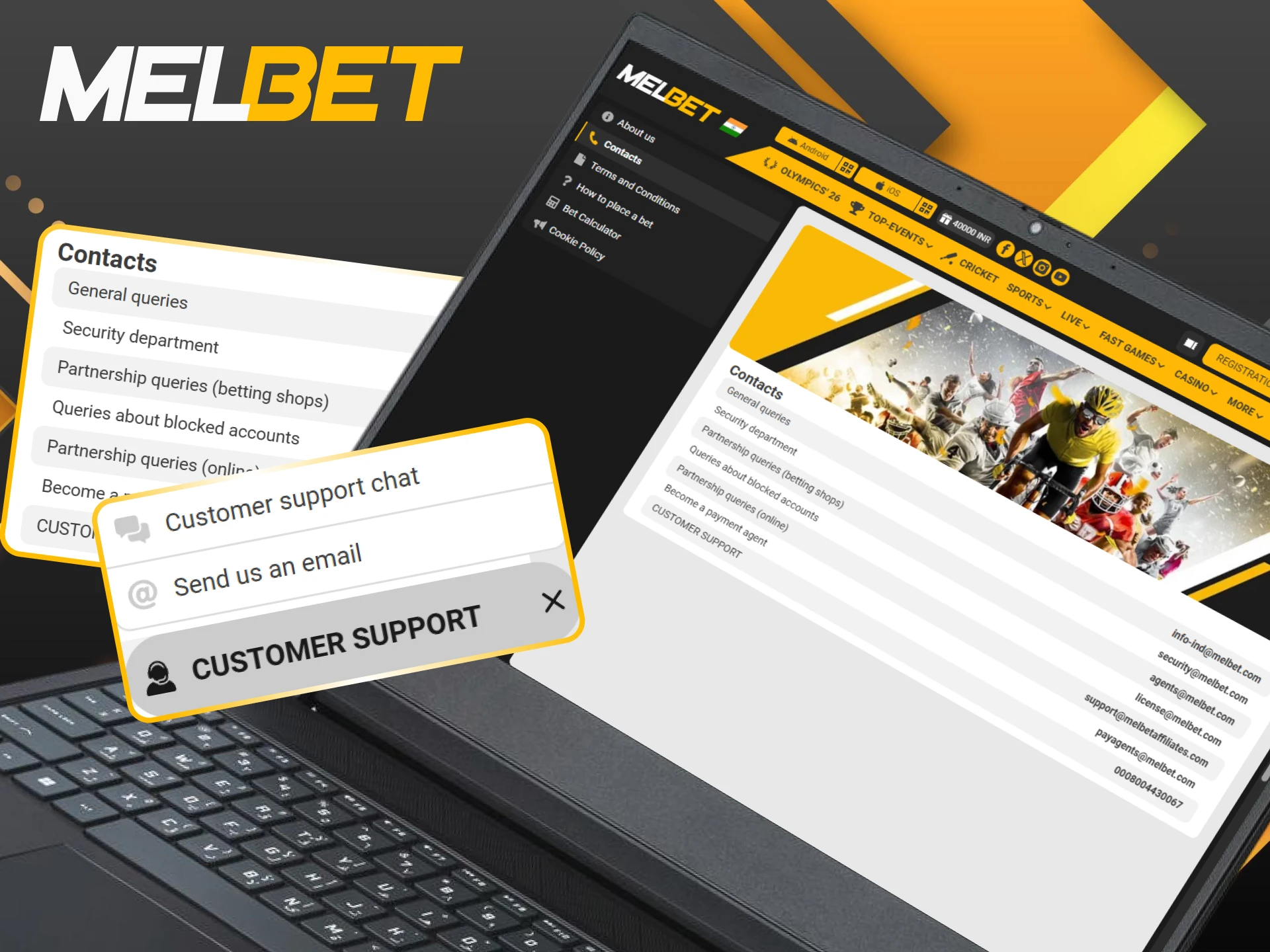 Reach out to the Melbet support team using these verified official contact details.