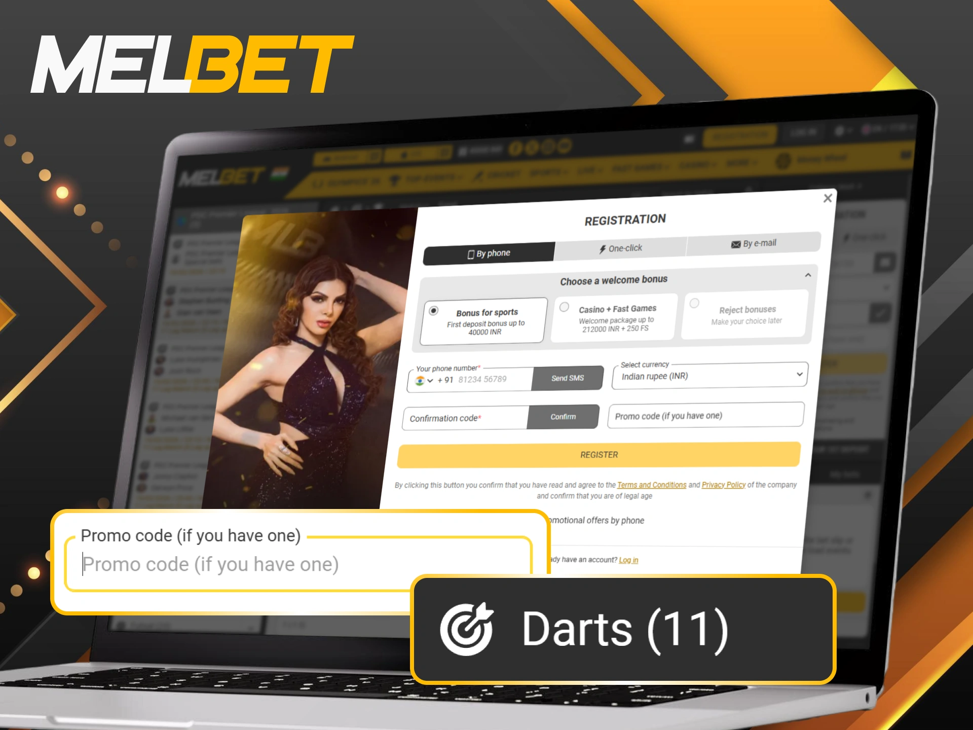Use the Melbet darts promo code to claim your deposit bonuses.