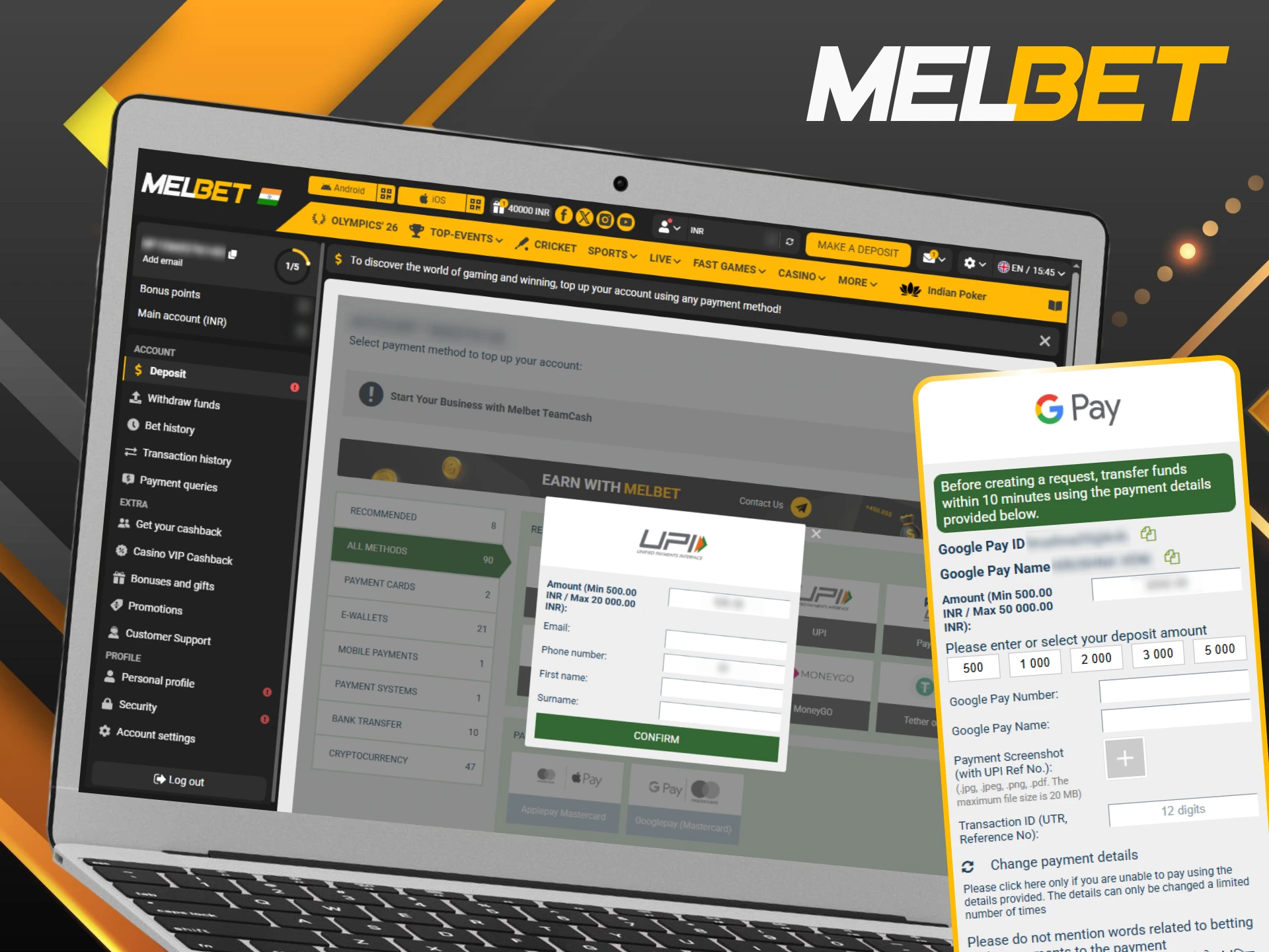 Consult our official guide to learn more about deposit fees for players in India.