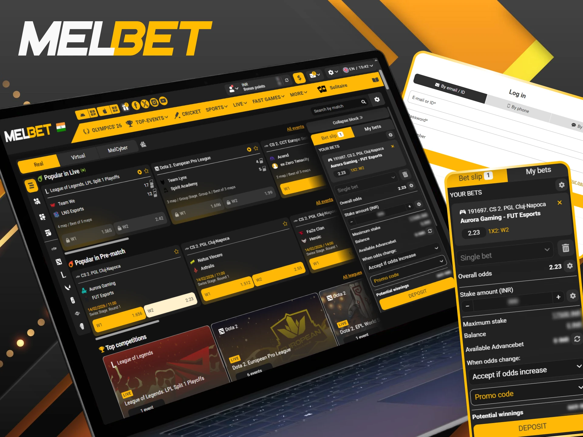 Master the art of eSports betting and aim for wins at Melbet.