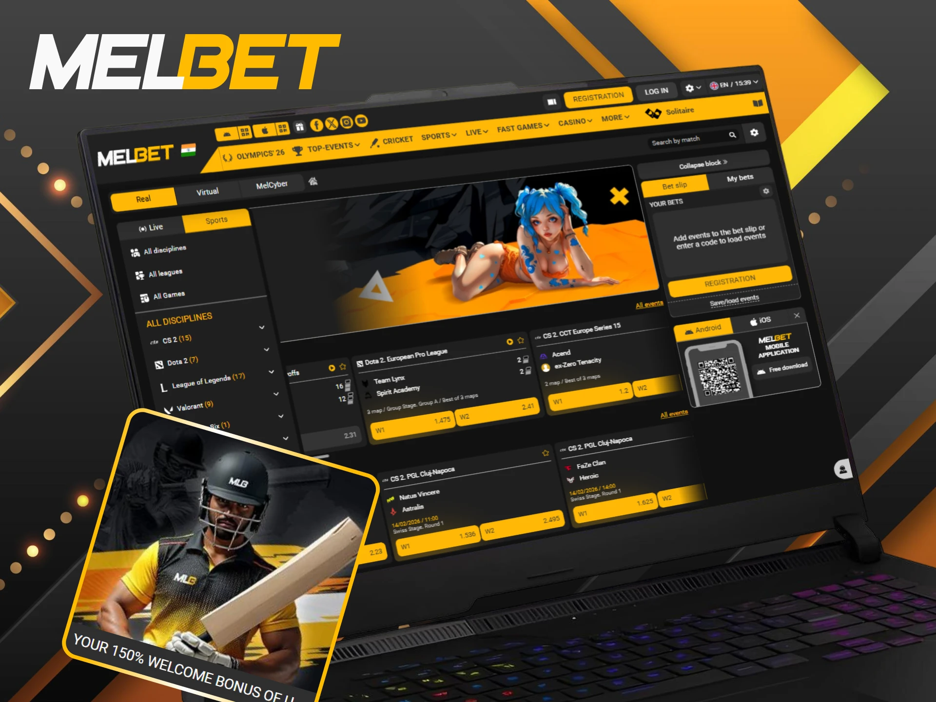 Grab your eSports welcome bonus and get a head start at Melbet.