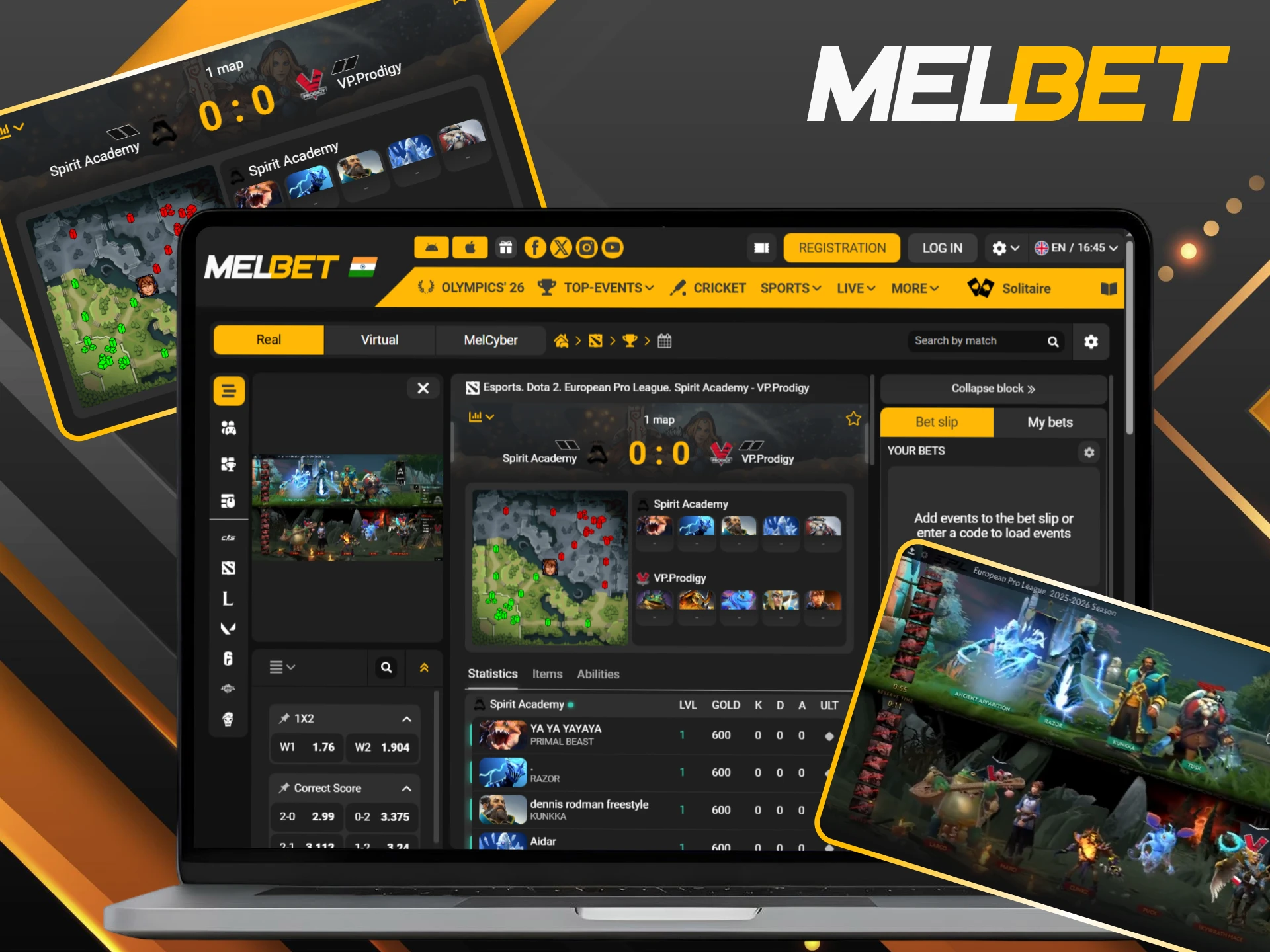 See if your favorite eSports matchups are available for live betting at Melbet.