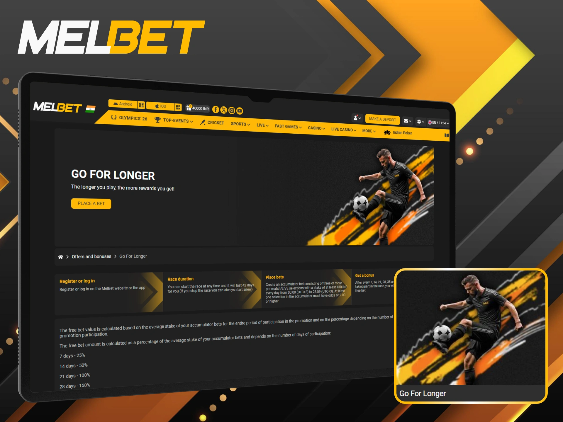 Complete your monthly goals and earn a free bet by wagering on football.