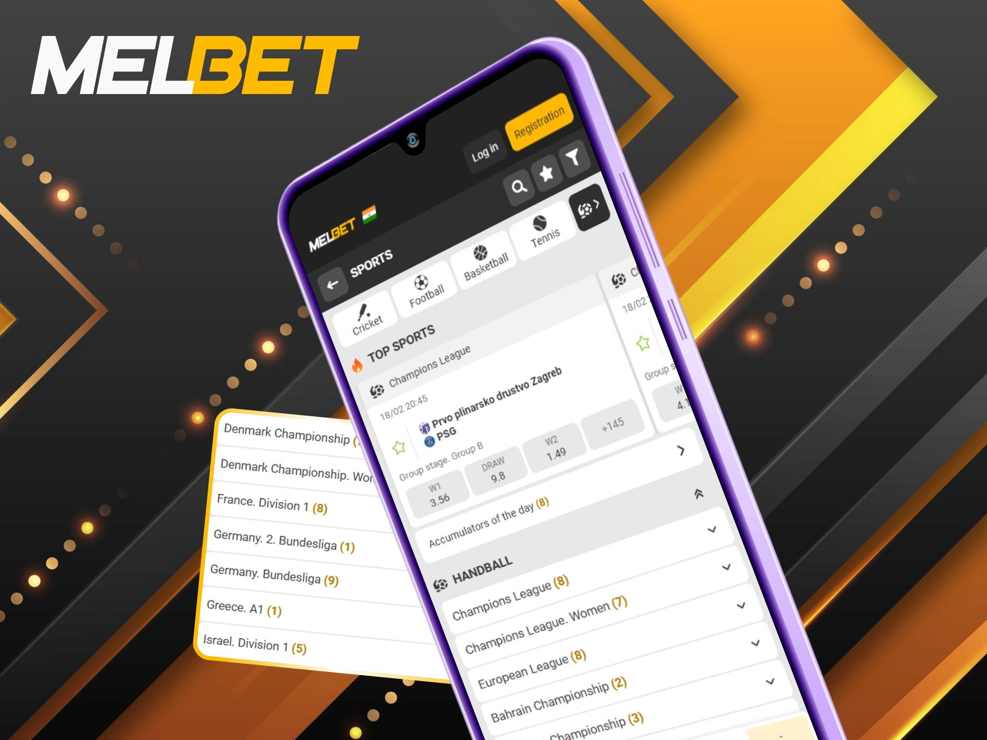 Download the Android app and start wagering on handball with Melbet today.