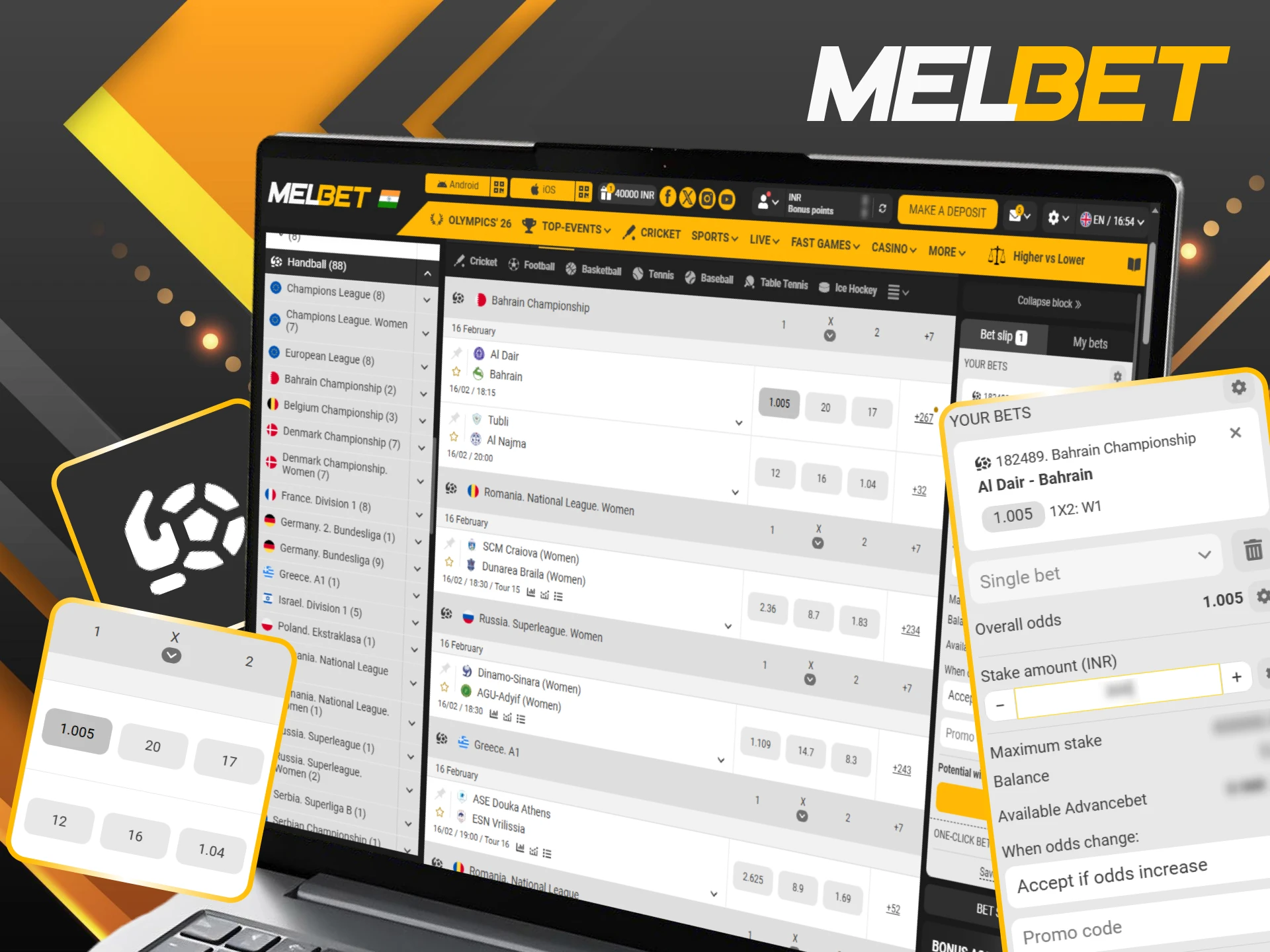 Master the art of successful handball betting on Melbet.