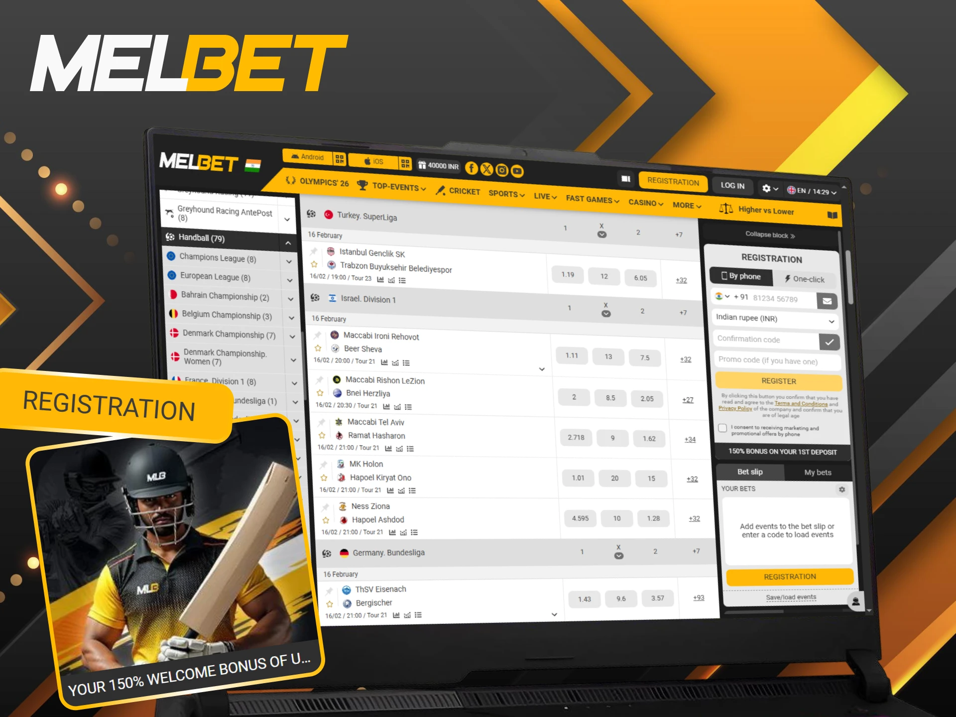 Claim your 150% welcome bonus and take your handball predictions to the next level.