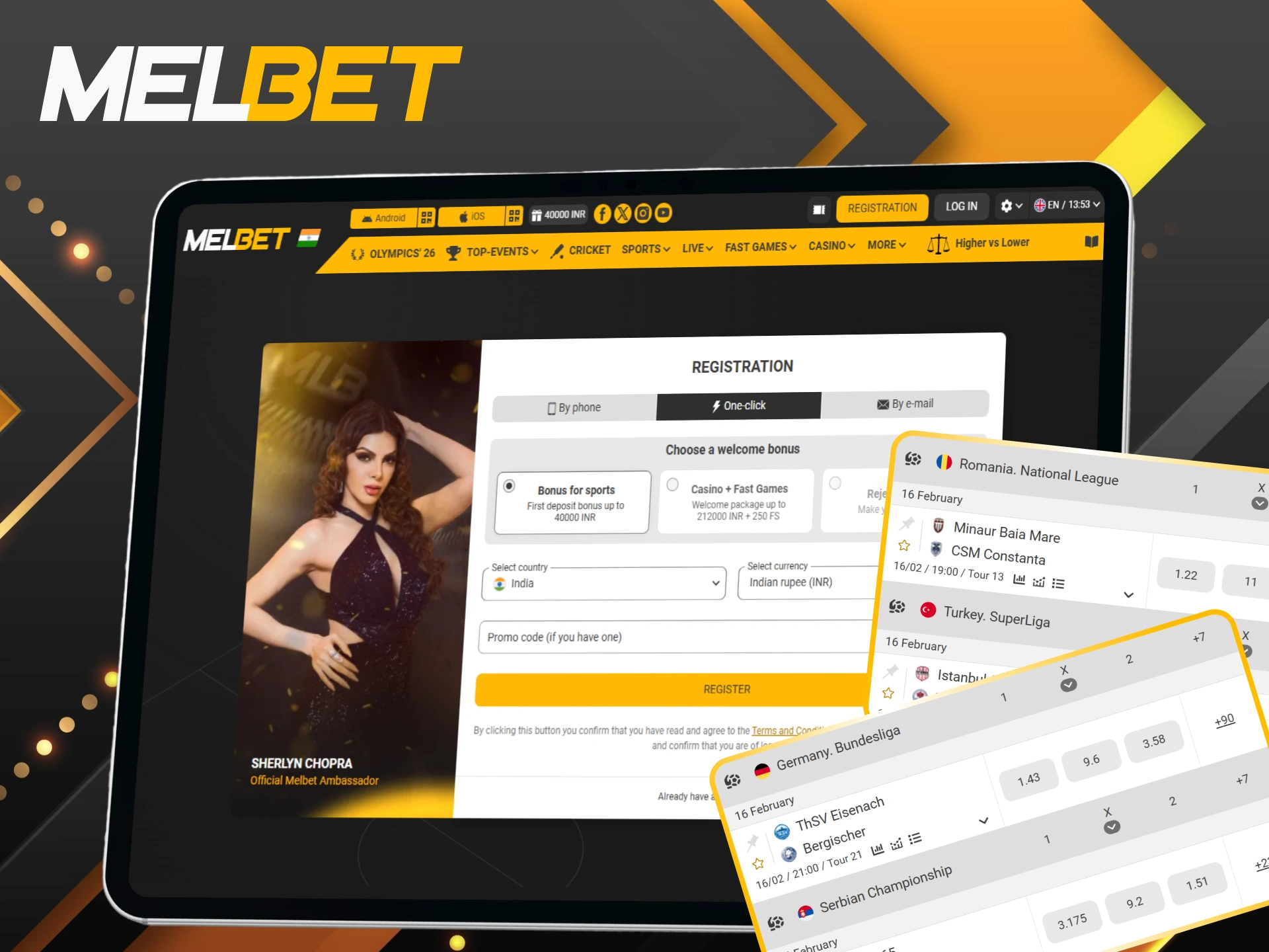 Sign up quickly and join the Melbet handball community today.