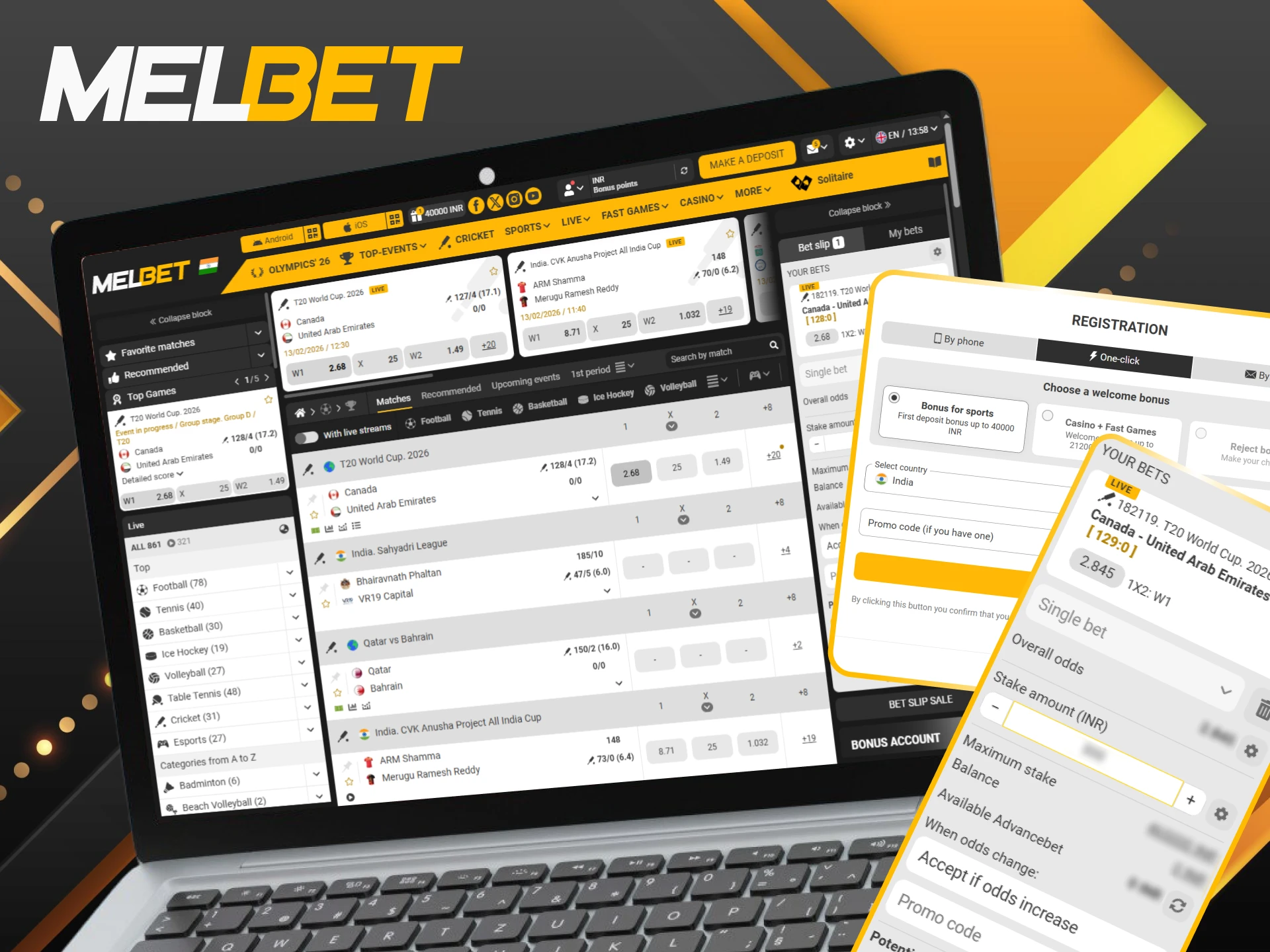 Discover the easiest way to place your first live bet with Melbet.