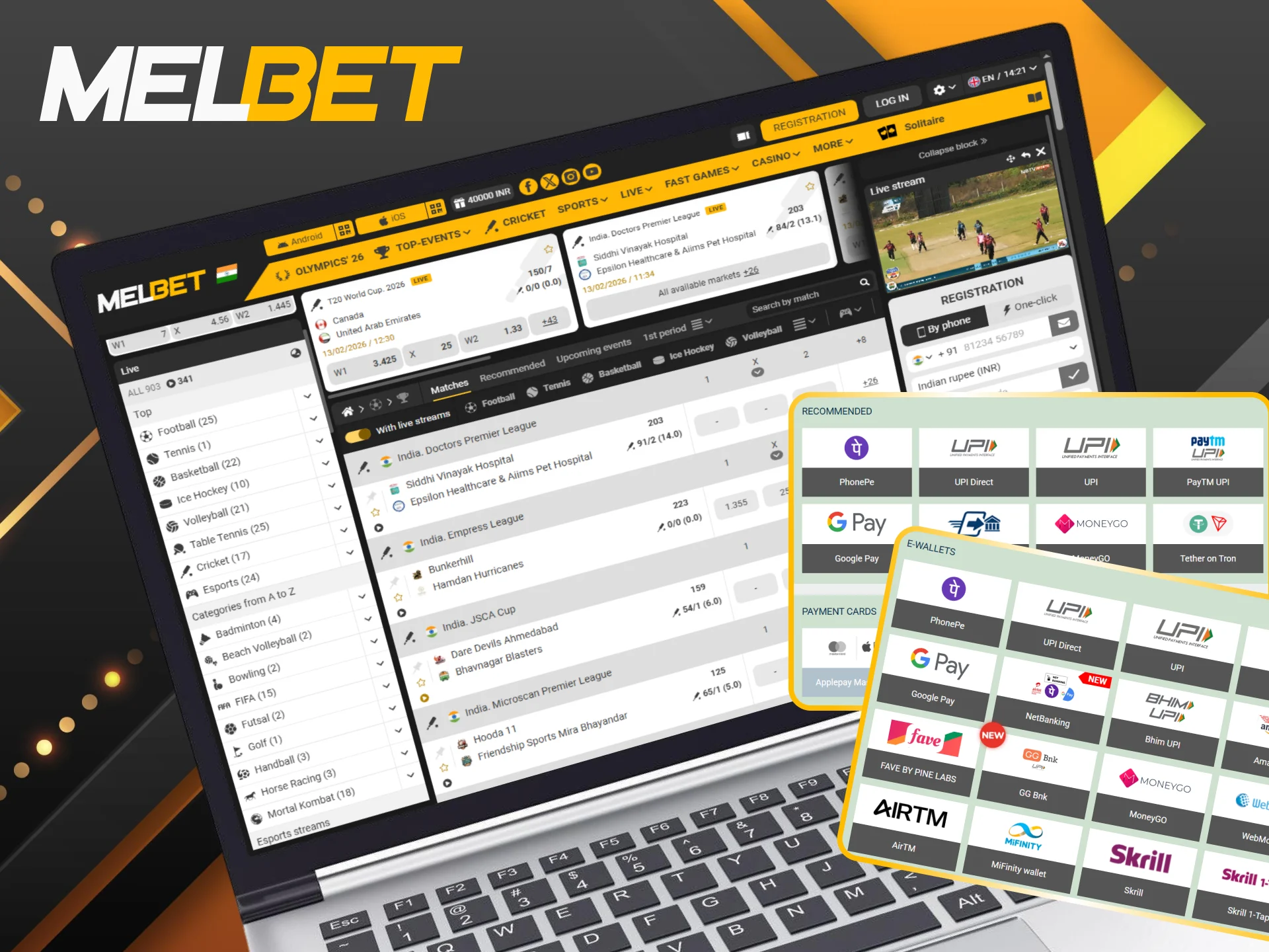 To ensure your funds are safe while betting live on Melbet, make sure to select a trusted payment option.