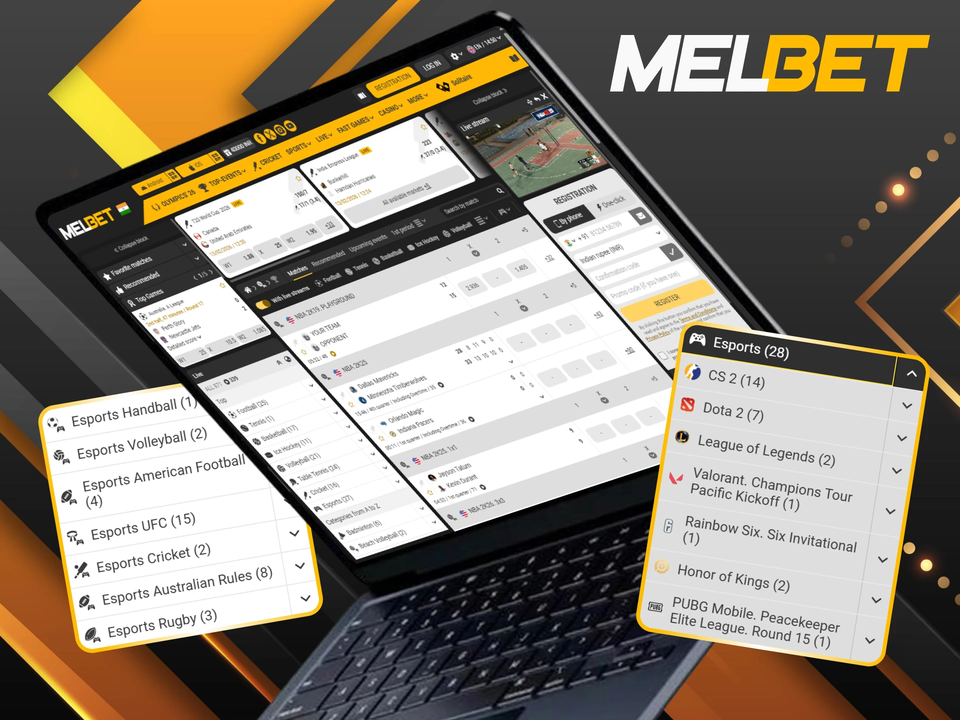 Dive into the world of competitive gaming with live esports betting at Melbet.