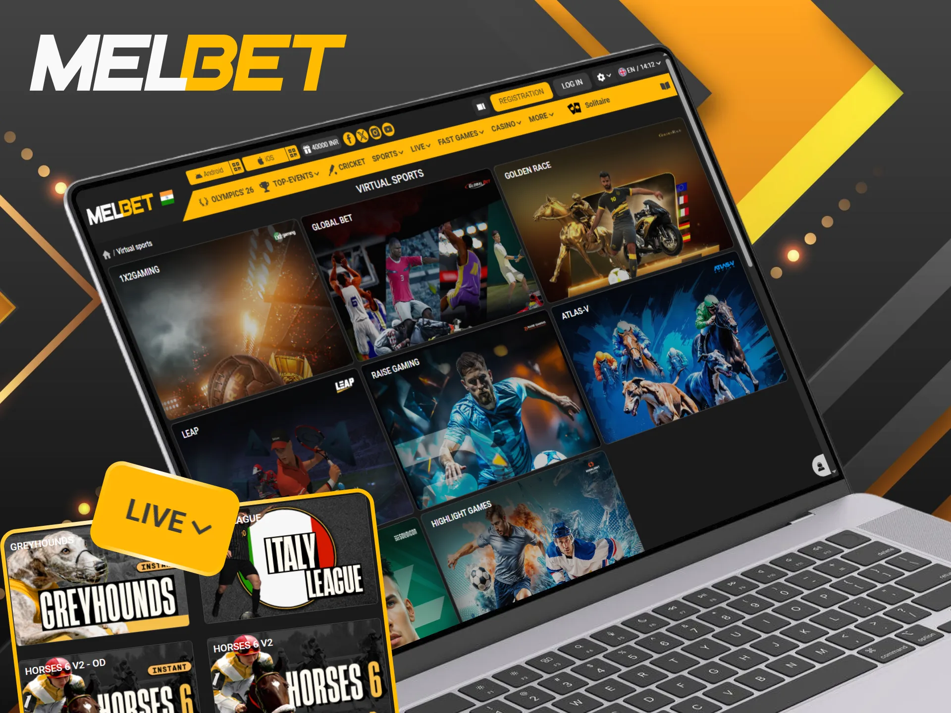 Experience the speed of virtual sports betting on the Melbet platform.