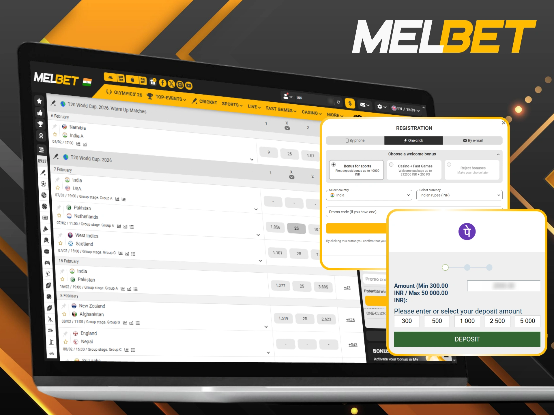Follow this simple walkthrough to get started with Melbet in India.