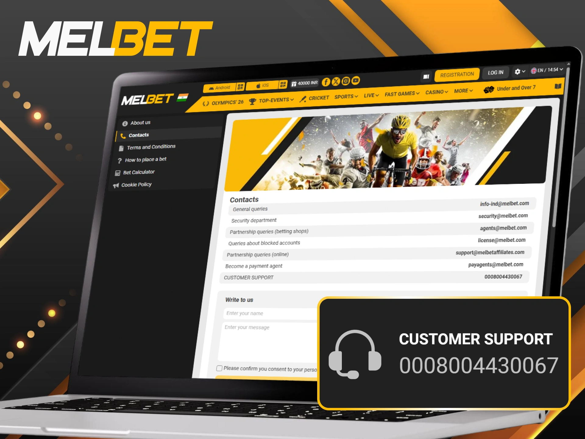 If you need professional help managing your betting account, don't hesitate to contact the Melbet support team.