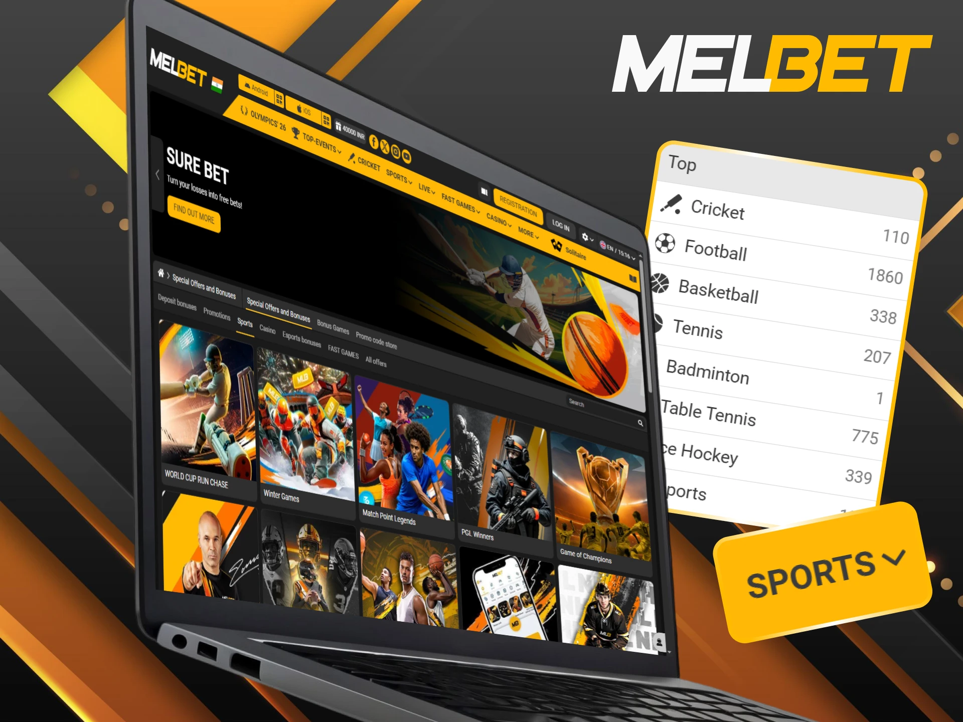 Explore all the current sports betting promotions available at Melbet.