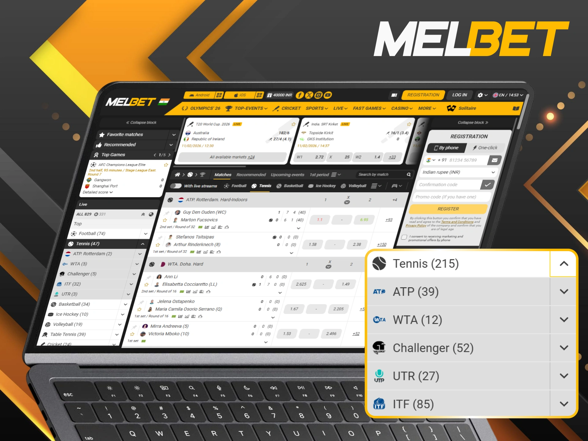 Visit the official Melbet site for a professional tennis betting experience with great odds.