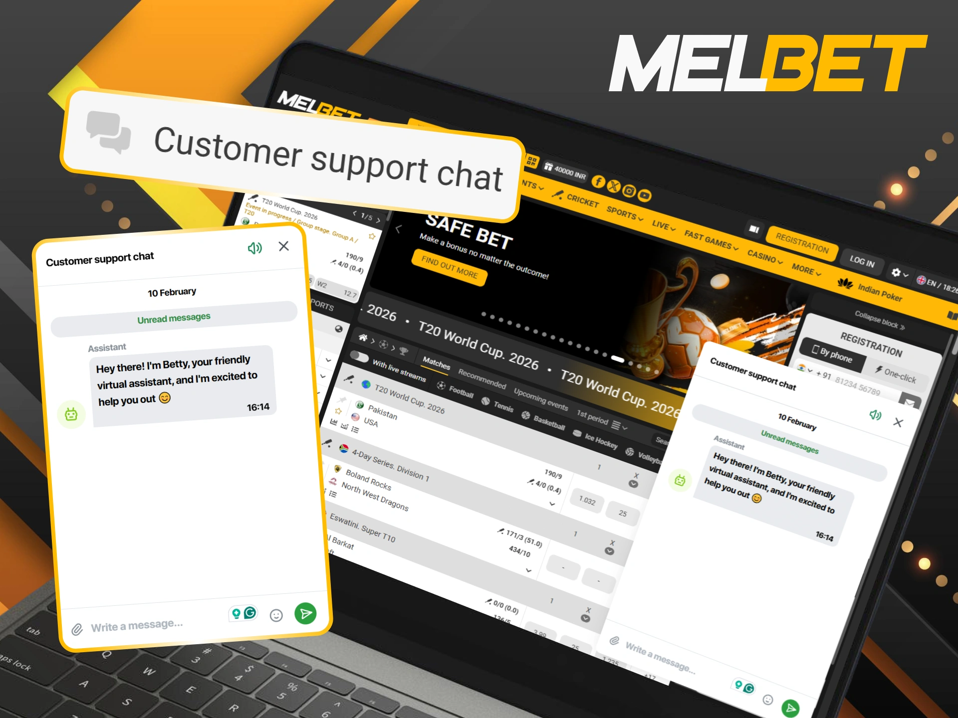 Open the Melbet live chat now for an immediate response to your questions.