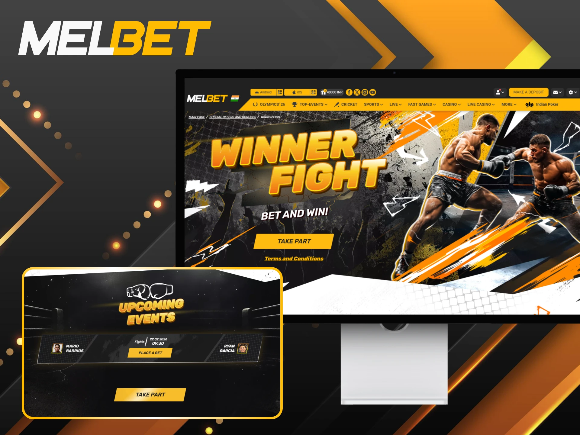 Join the 'Winner Fight' promotion designed specifically for Melbet UFC fans.