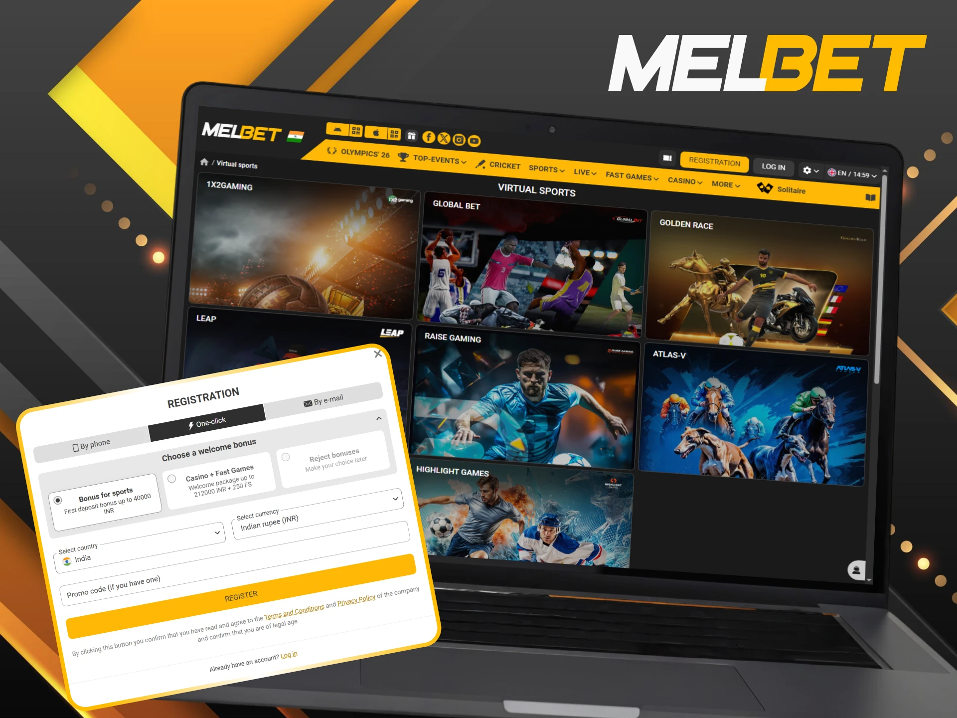 Follow our simple registration guide to get started with Virtual Sports today.