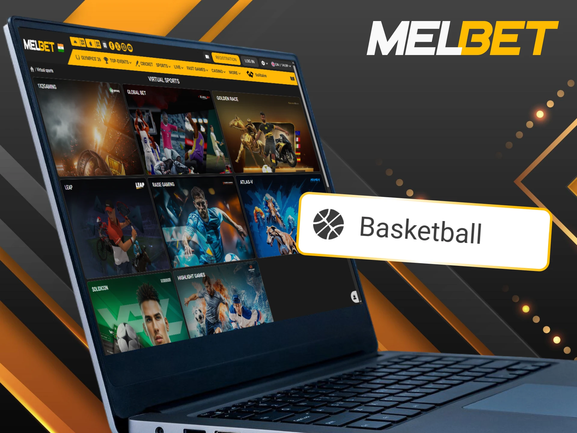 Test your skills with competitive Virtual Basketball on the Melbet platform.
