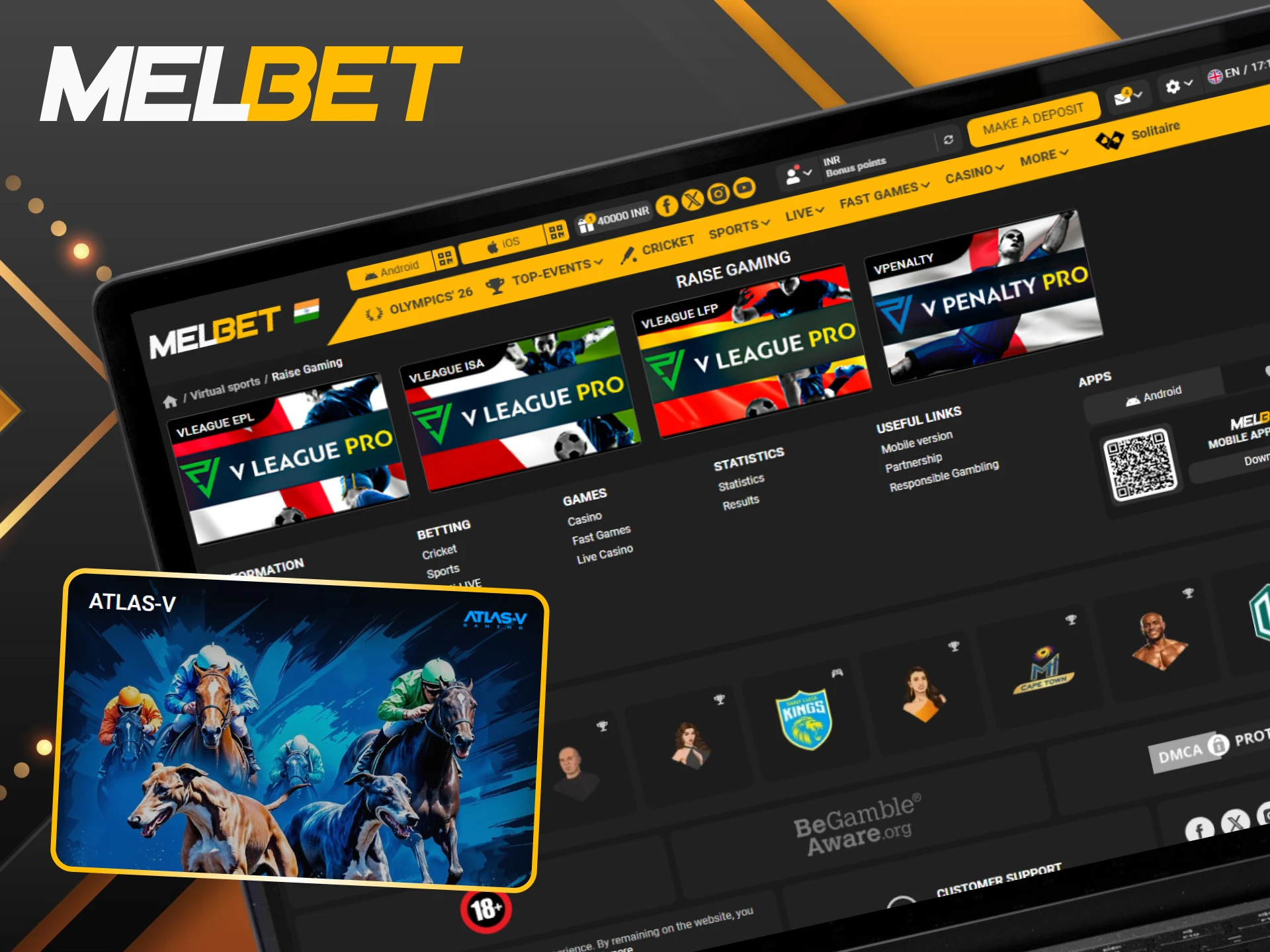 Experience the adrenaline of Virtual Sports racing and start winning today.