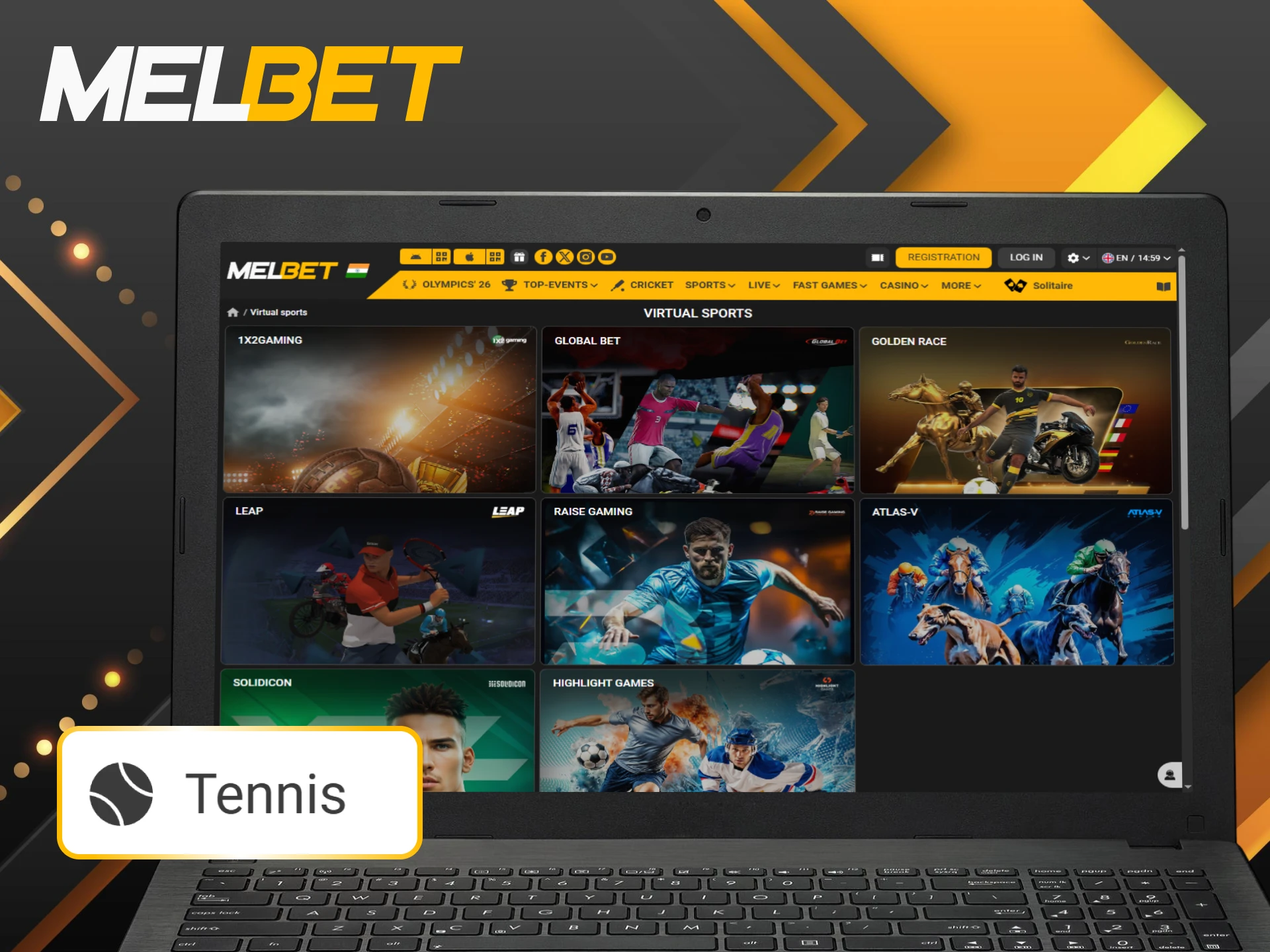 Turn your tennis knowledge into real cash with Virtual Sports at Melbet.