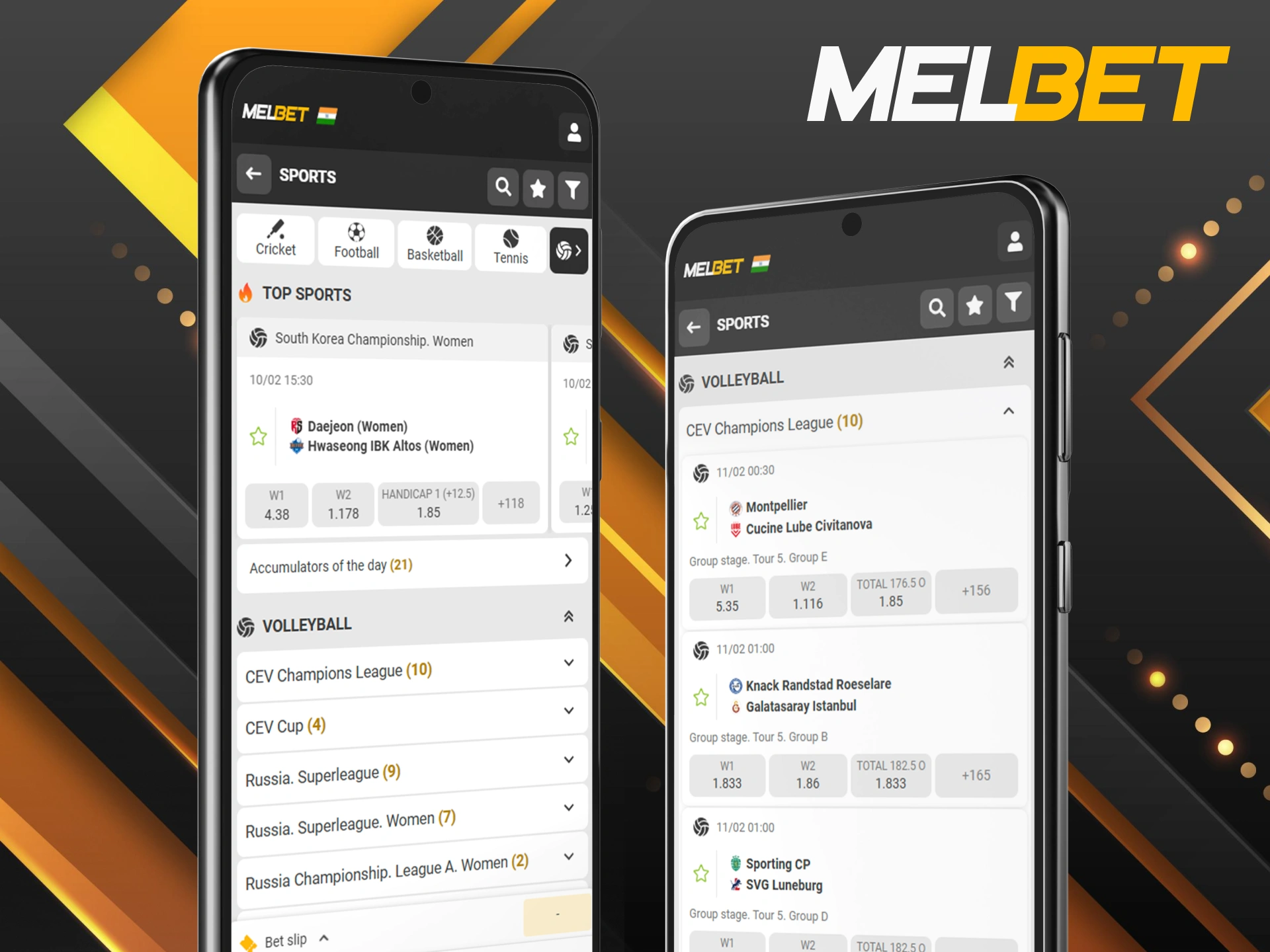 Get the Melbet app today for a seamless volleyball betting experience wherever you are.