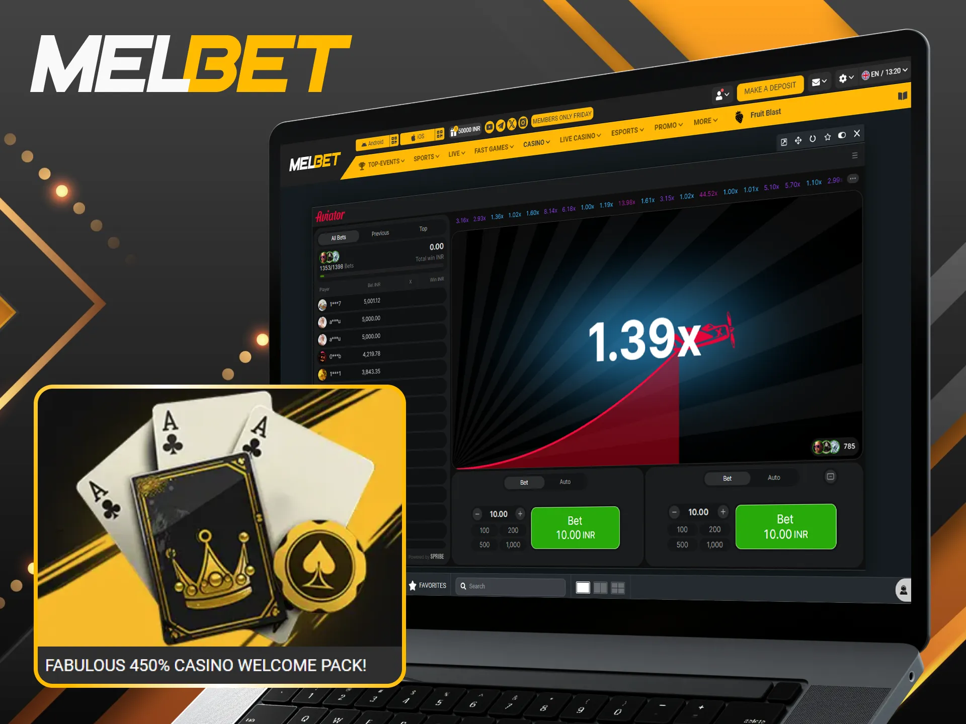 Claim your Melbet Aviator bonus now to improve your chances of hitting a big win.