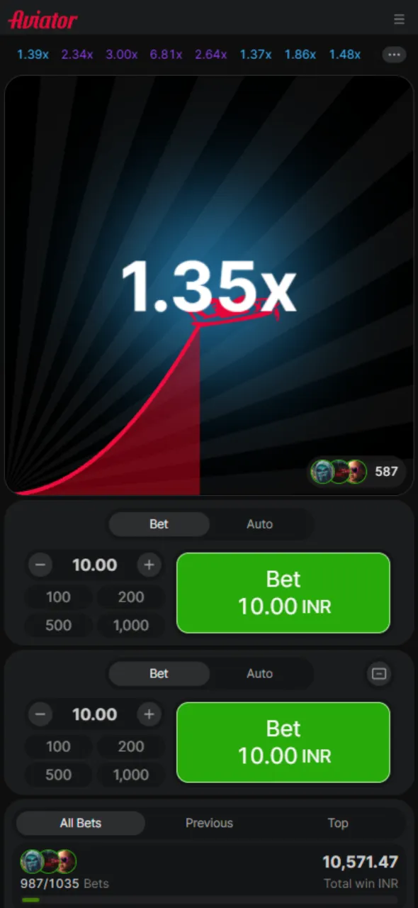 Enter your bet in Melbet Aviator and time your exit perfectly to win.