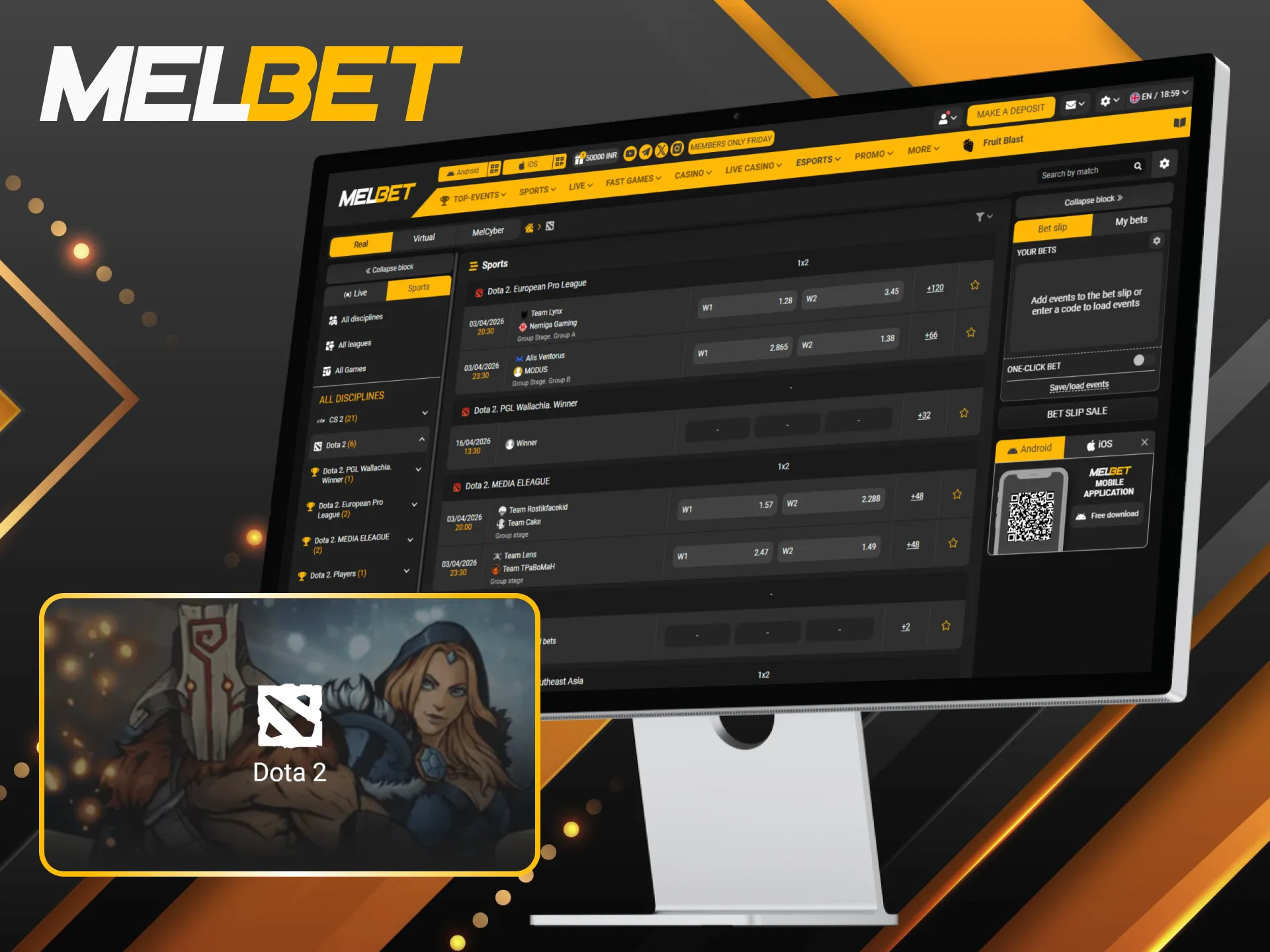 Take advantage of the professional features and benefits Melbet offers Dota 2 bettors in India.