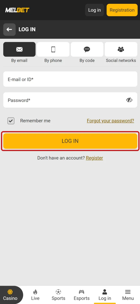 Jump into your Melbet account and start wagering without any lag.