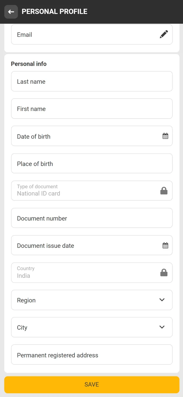 Verify your identity to fully secure your Melbet profile and start betting on LoL.