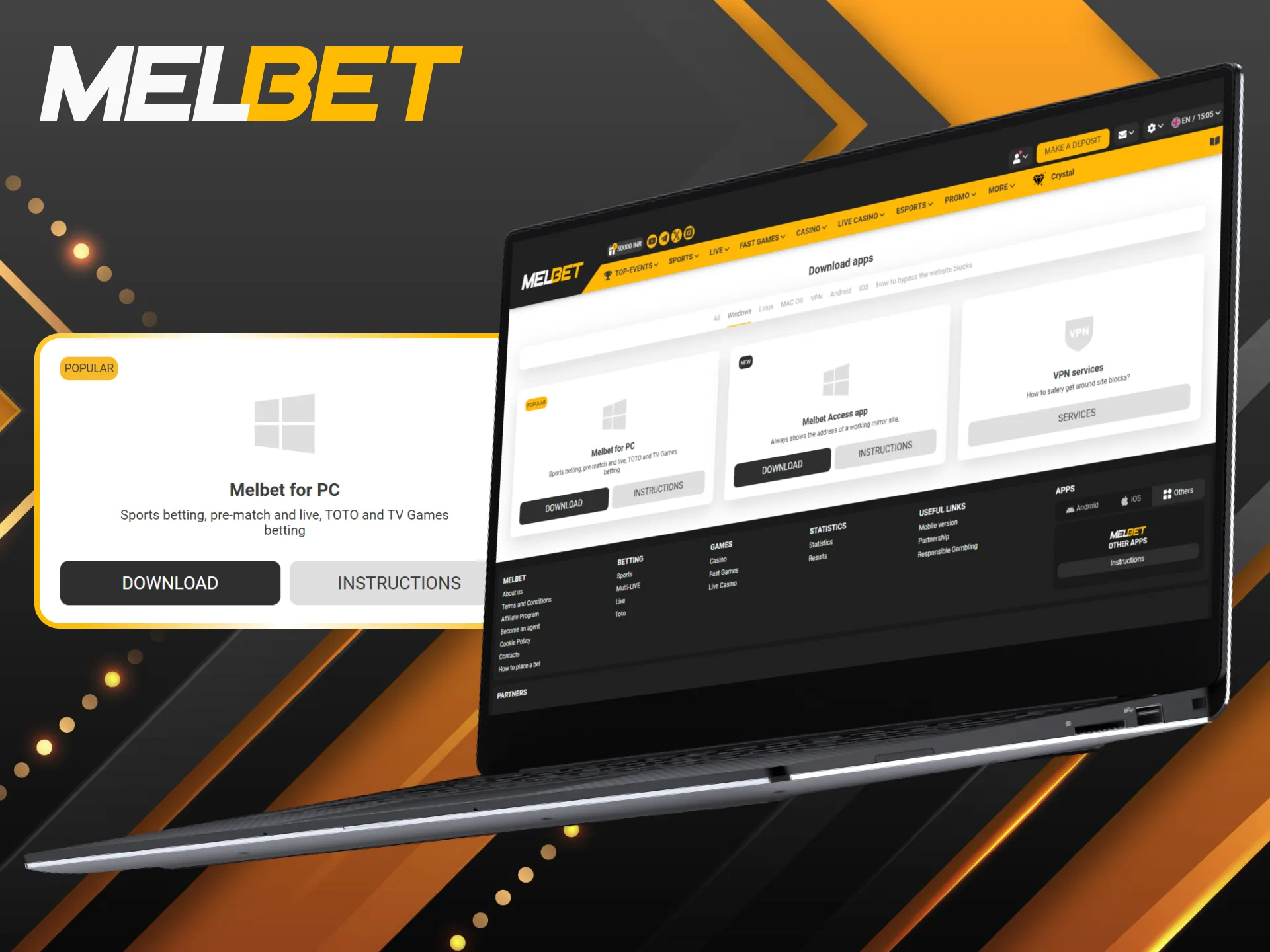 Install the Melbet app on Windows for a smooth and integrated desktop experience.