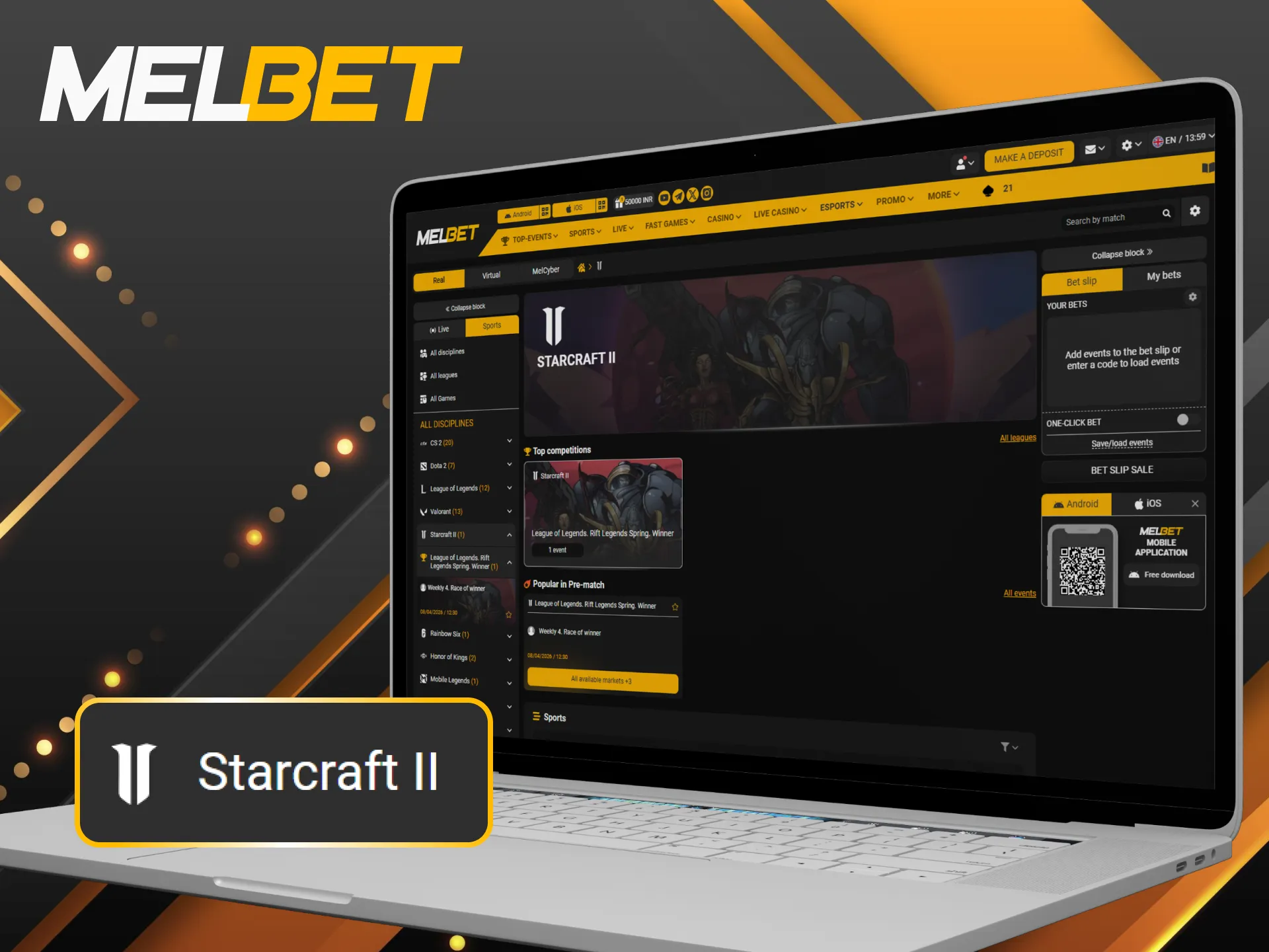 Keep up with your favorite StarCraft II pros on Melbet and monitor their latest match results.