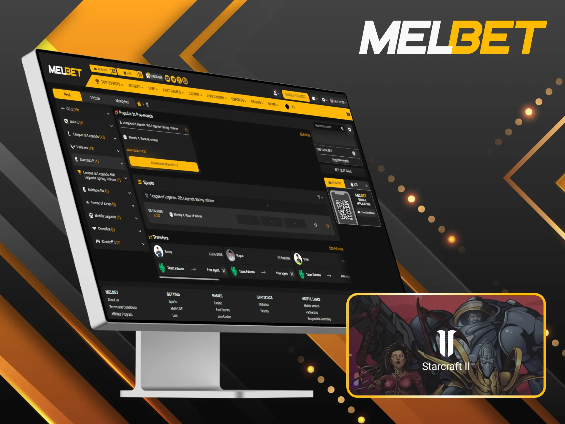 See for yourself why Melbet India is the premier destination for StarCraft II betting.